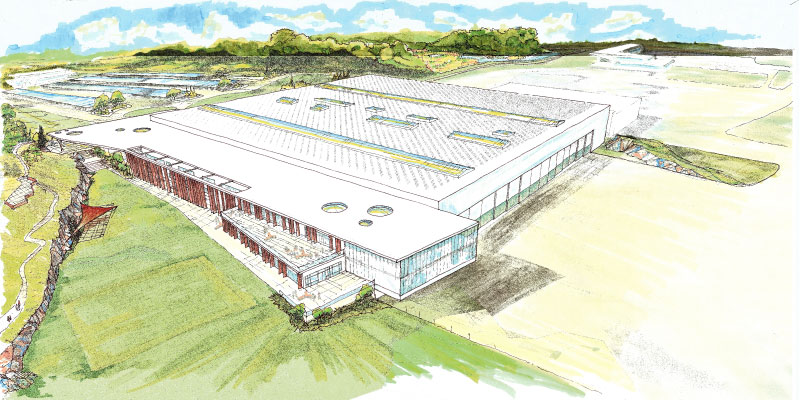 Sketch of the BETA South Burlington Manufacturing Facility