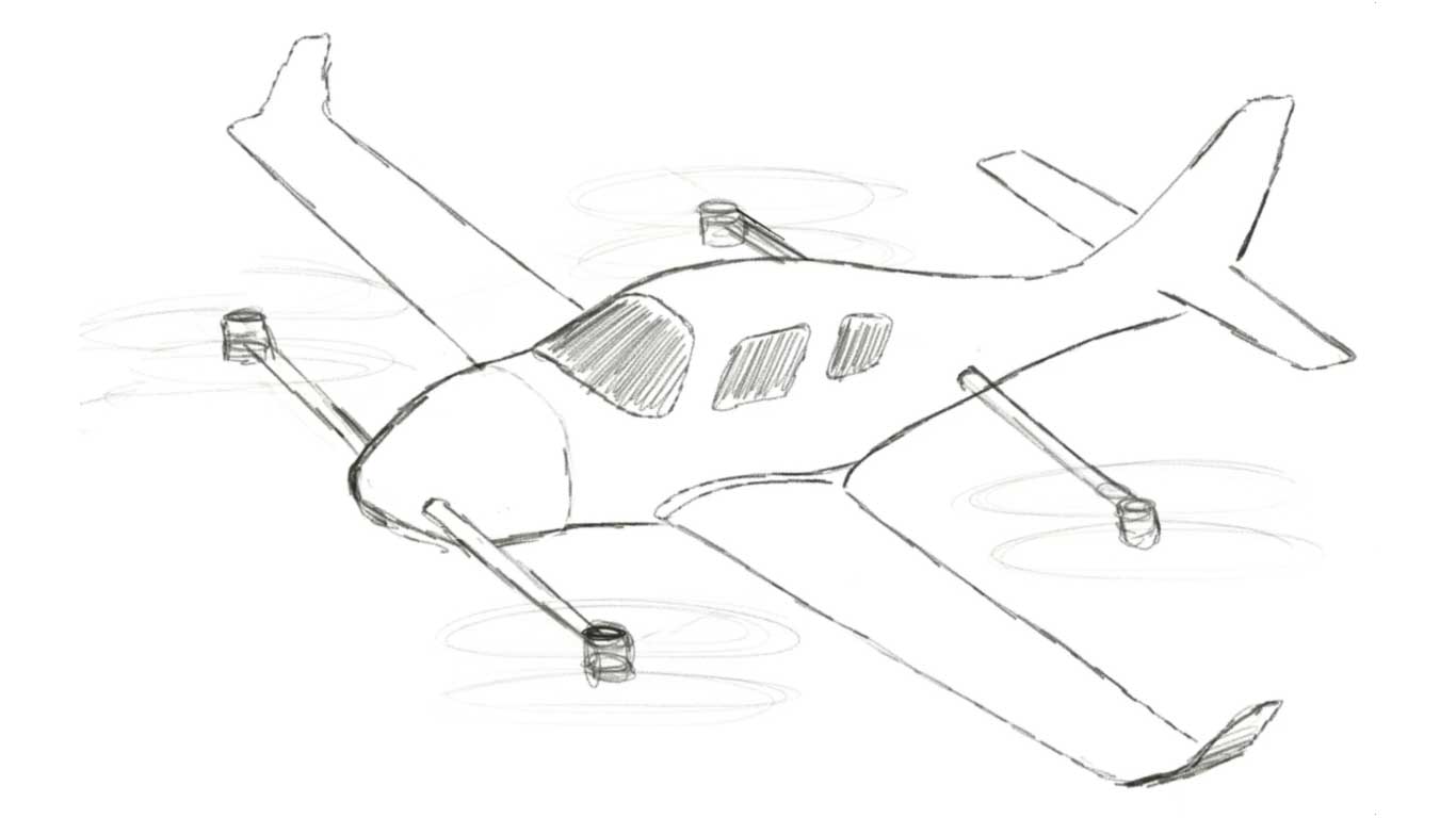 Early BETA aircraft sketch